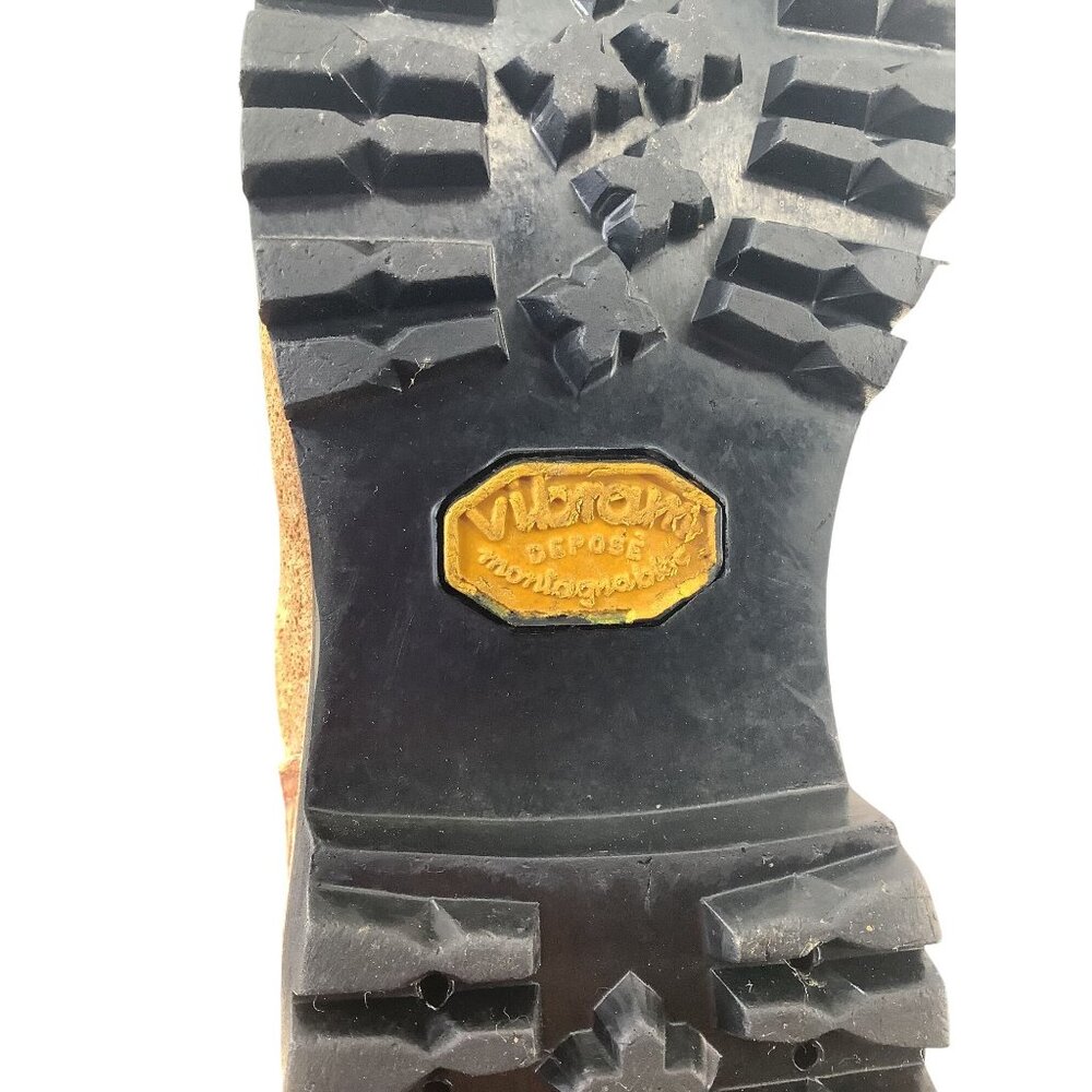 Vintage Vasque Mens Brown Leather Mountaineering Boots Hike Climb US Size 5 - Picture 8 of 12